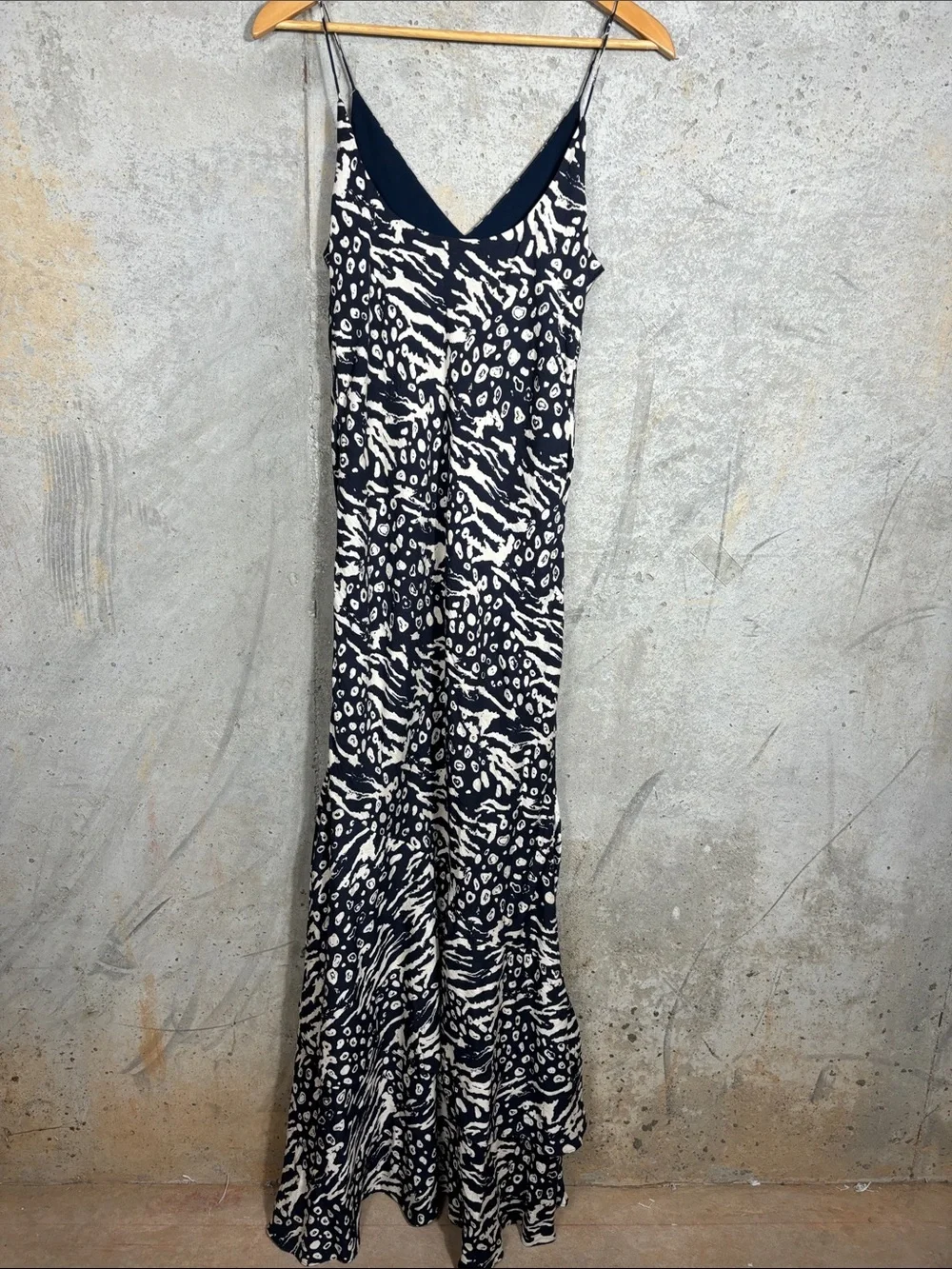 Rebecca Vallance Lola Tiered Printed Crepe Maxi Slip Dress